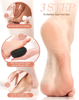 MARYTON pumice stone during a foot soak in a bath