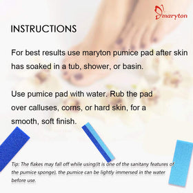 MARYTON pumice stone set displayed on a bathroom counter