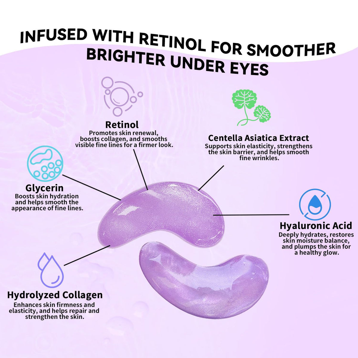 Maskiss Retinol Under Eye Patches in use during self-care