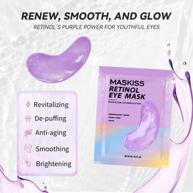 Maskiss Retinol Under Eye Patches lavender eye masks close-up