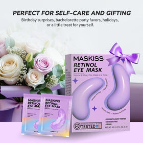 Maskiss Retinol Under Eye Patches packaging side view