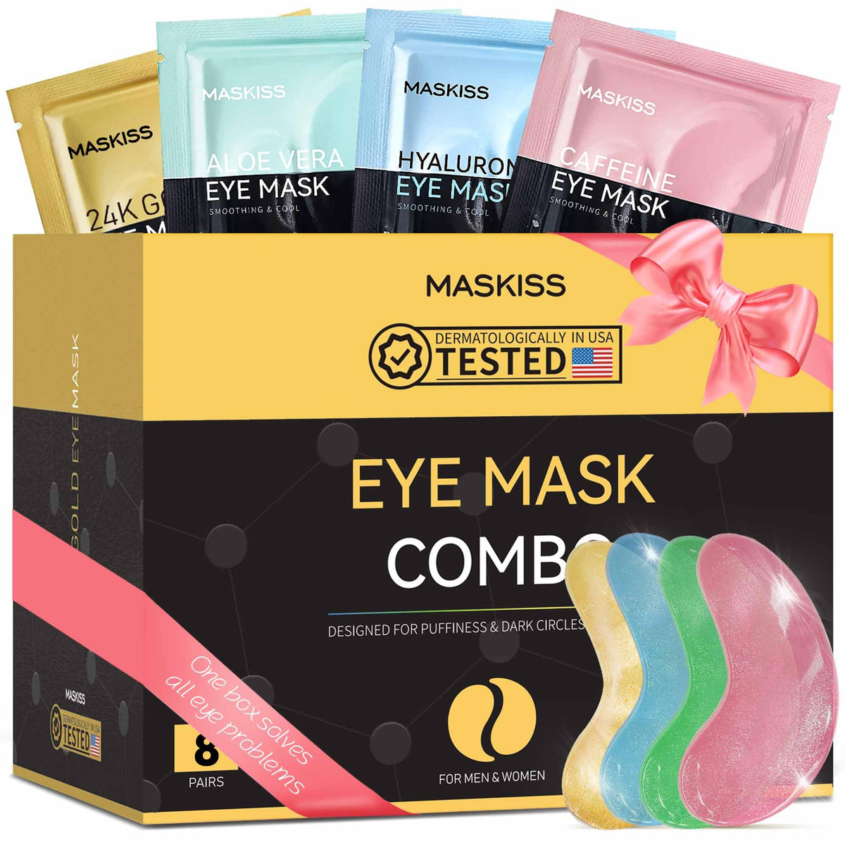 Maskiss Under Eye Patches 24K Gold front view