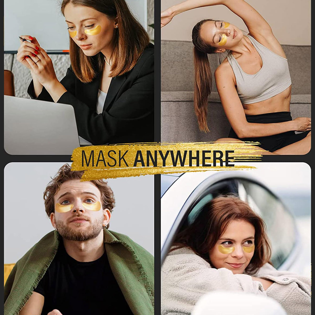 Maskiss under eye patches in a beauty routine setting