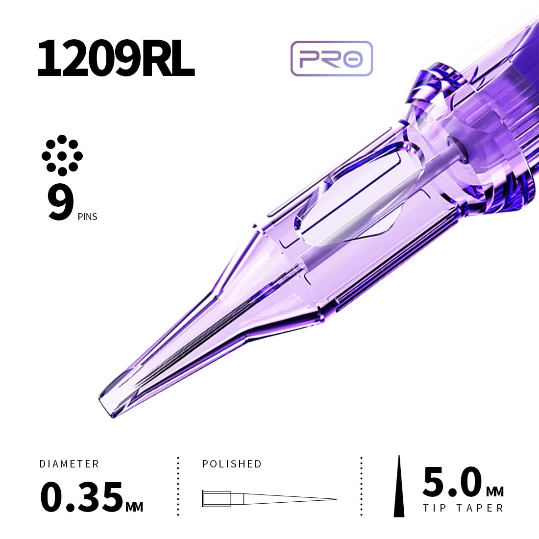 MAST TATTOO Pro Cartridge Tattoo Needles with purple colour detail