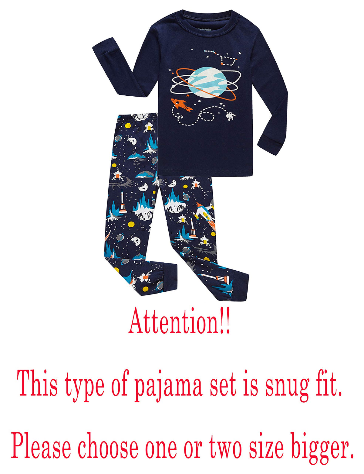 Matching sleep tee and bottoms from Family Feeling pajamas set