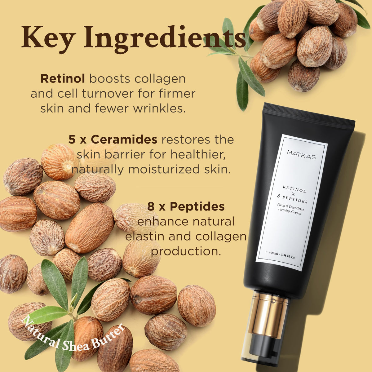 MATKAS Korean Retinol Neck Cream application on skin