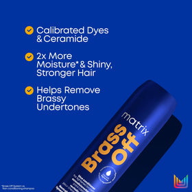 MATRIX Brass Off Blue Conditioner application on hair