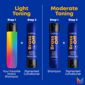 MATRIX Brass Off Blue Conditioner with other Brass Off products