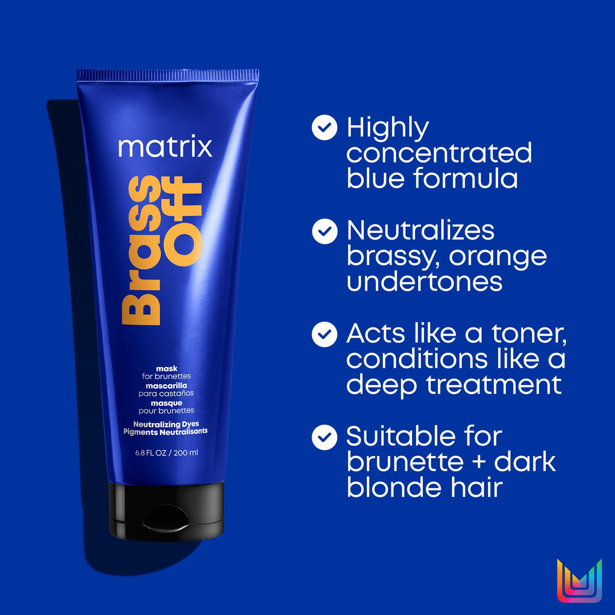 MATRIX Brass Off Neutralizing Hair Mask texture on hair
