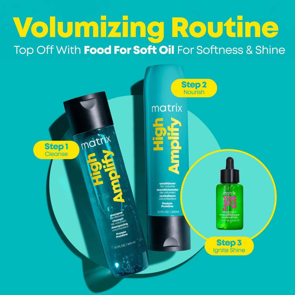 MATRIX High Amplify Shampoo with fresh flowers