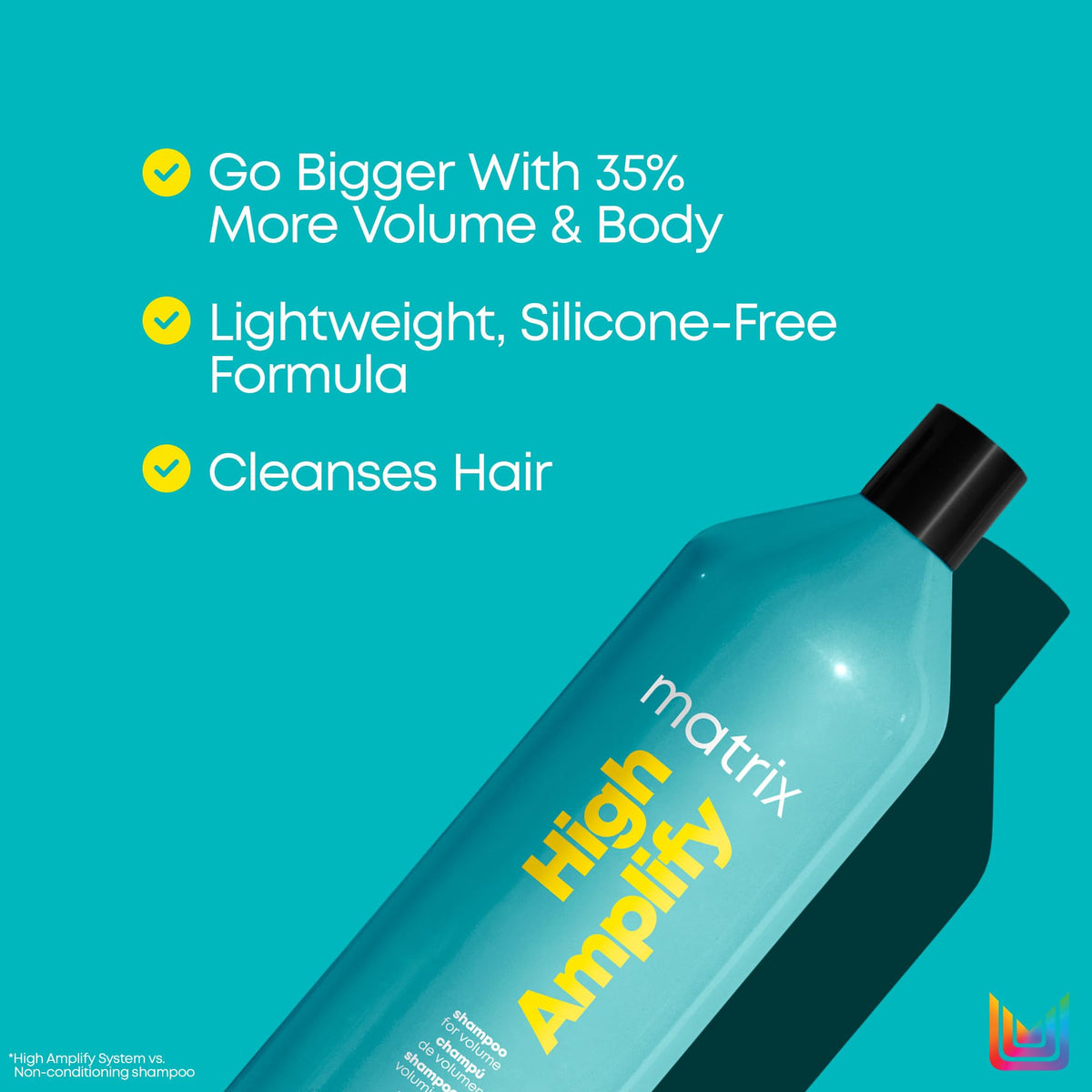 MATRIX High Amplify Shampoo with lather on hair