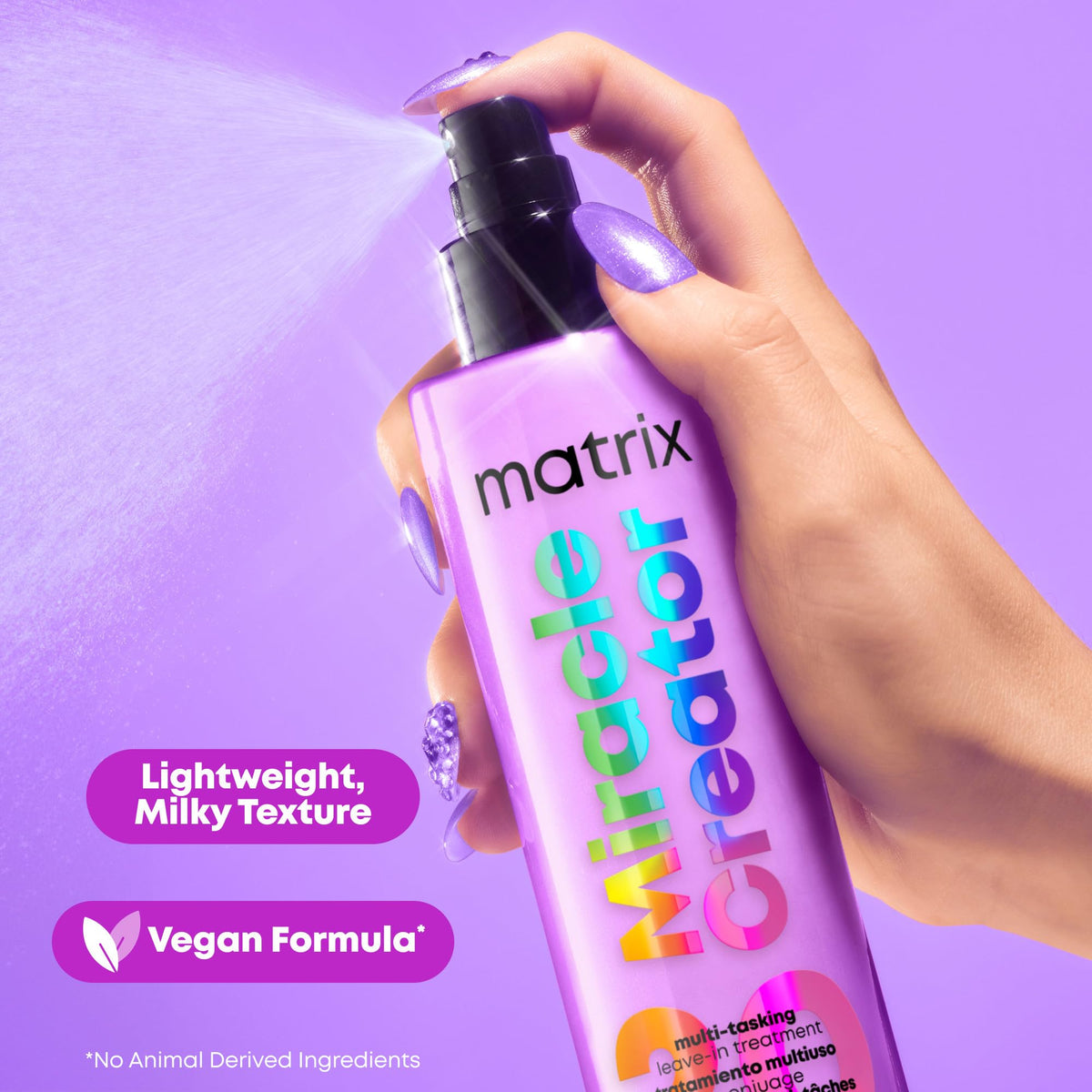 MATRIX Miracle Creator Leave-In Spray on a vanity table