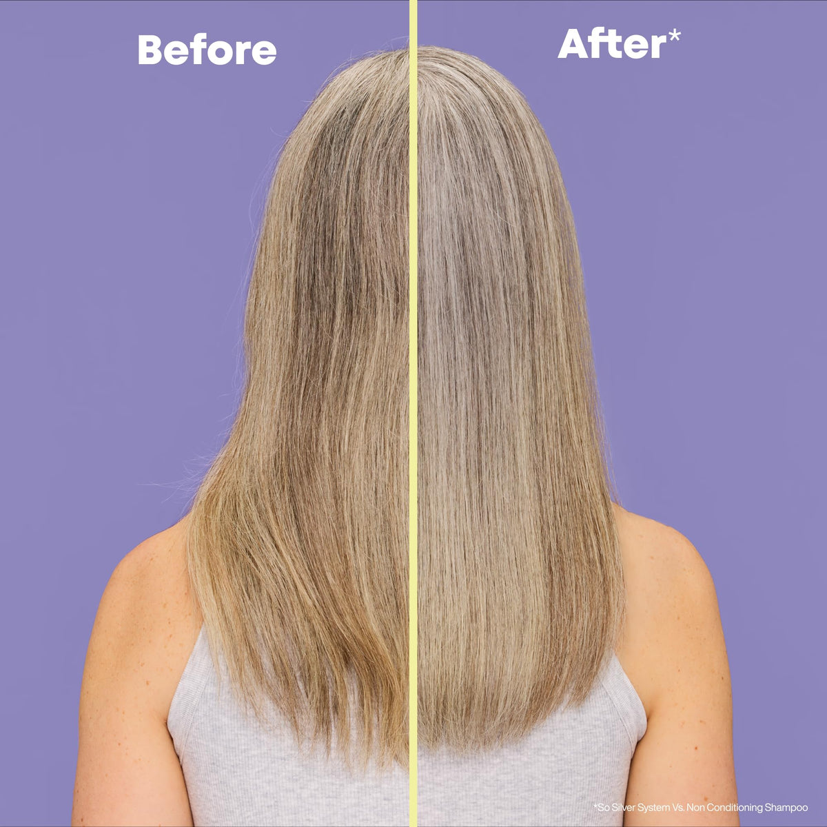 MATRIX So Silver Purple Shampoo with purple liquid inside