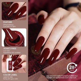 Matte and glossy top coats included in GAOY nail polish set