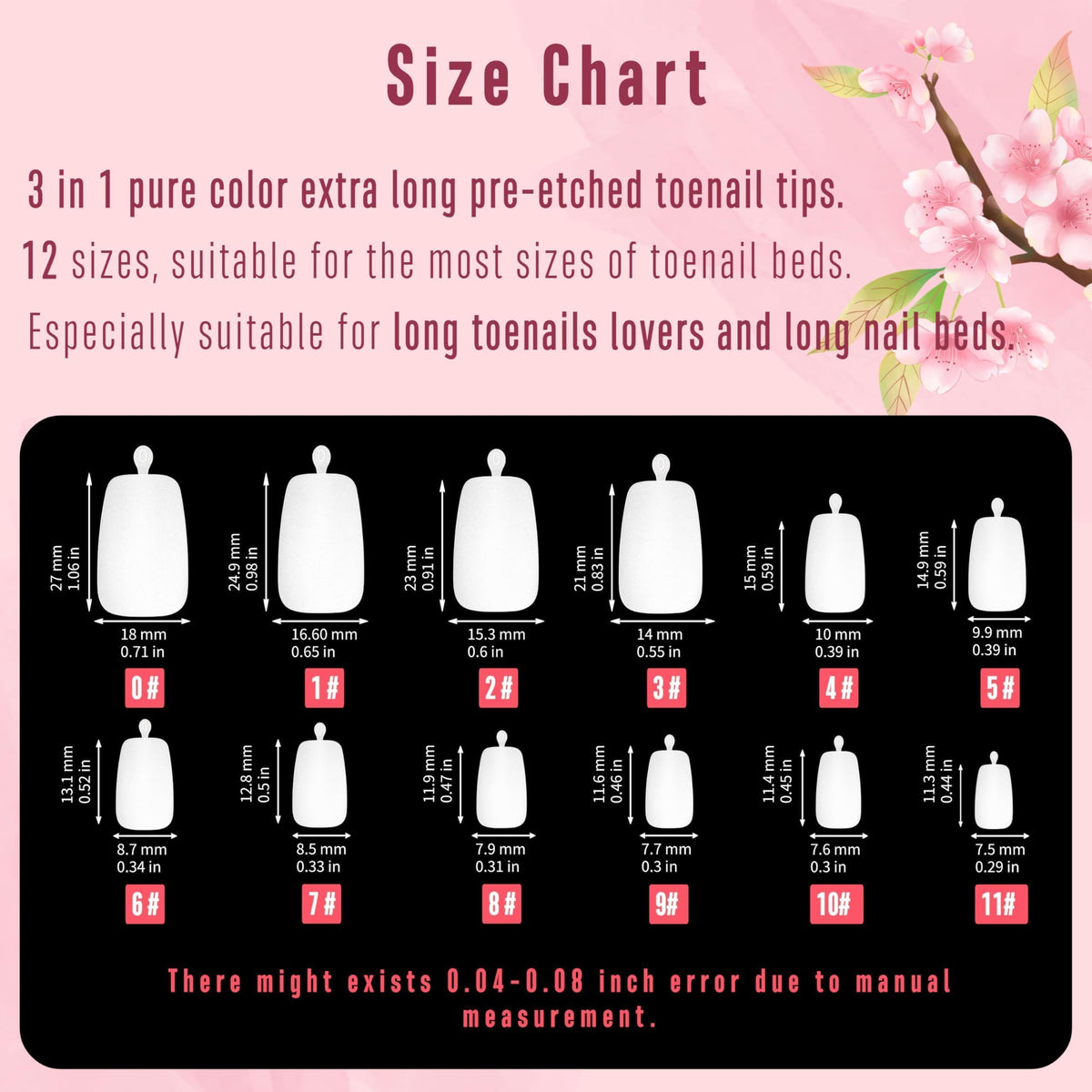 Matte surface of NOVO OVO Toenail Tips for nail art
