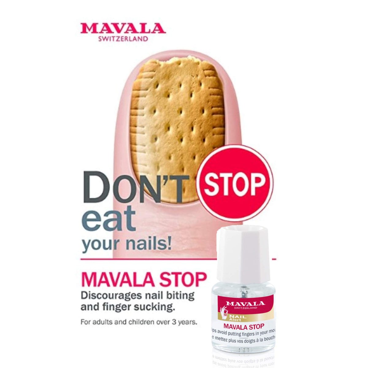 MAVALA Stop Nail Care close-up of the bottle