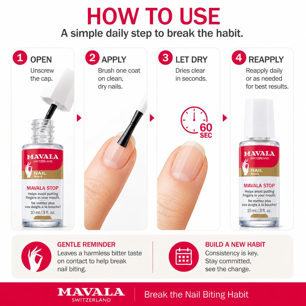 MAVALA Stop Nail Polish application brush close-up