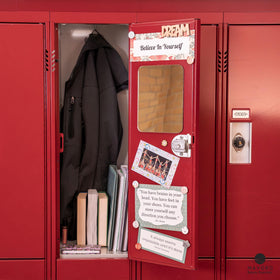 Mavoro 7x9 Magnetic Locker Mirror displaying rounded corners