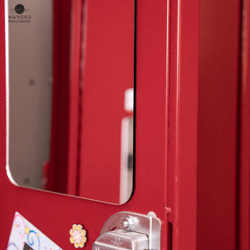 Mavoro 7x9 Magnetic Locker Mirror showing crystal clear reflection