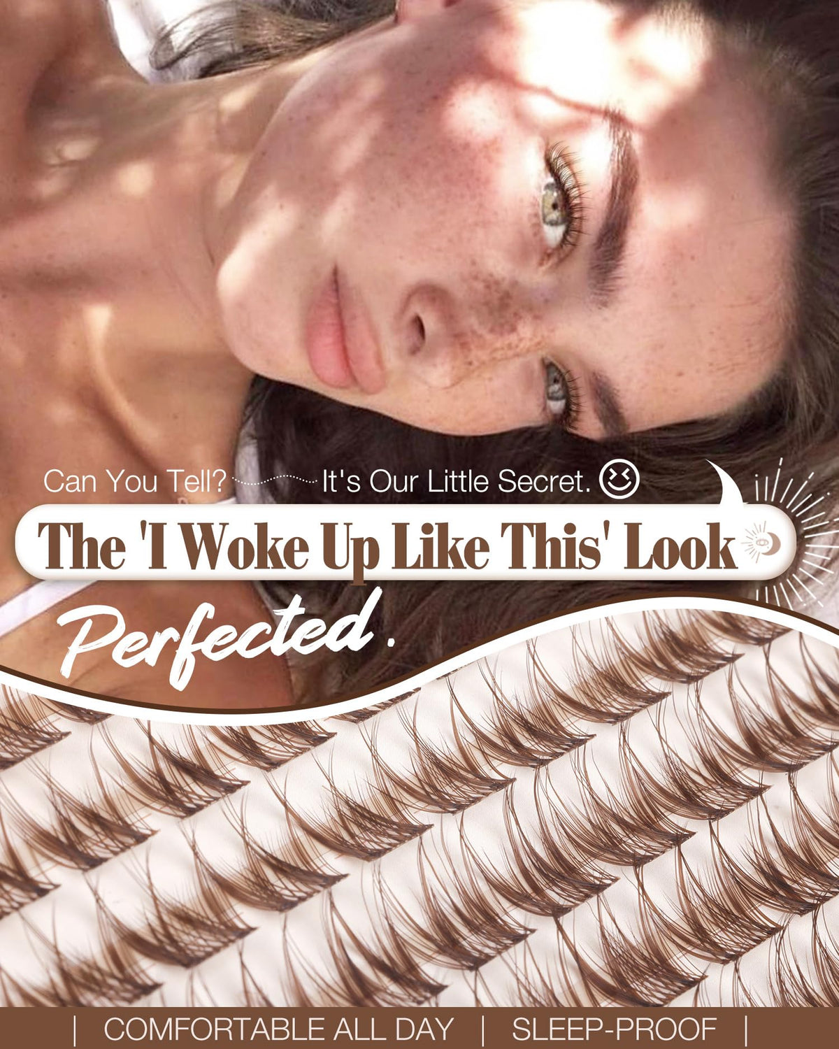 Mavphnee brown lashes displayed on a flat surface
