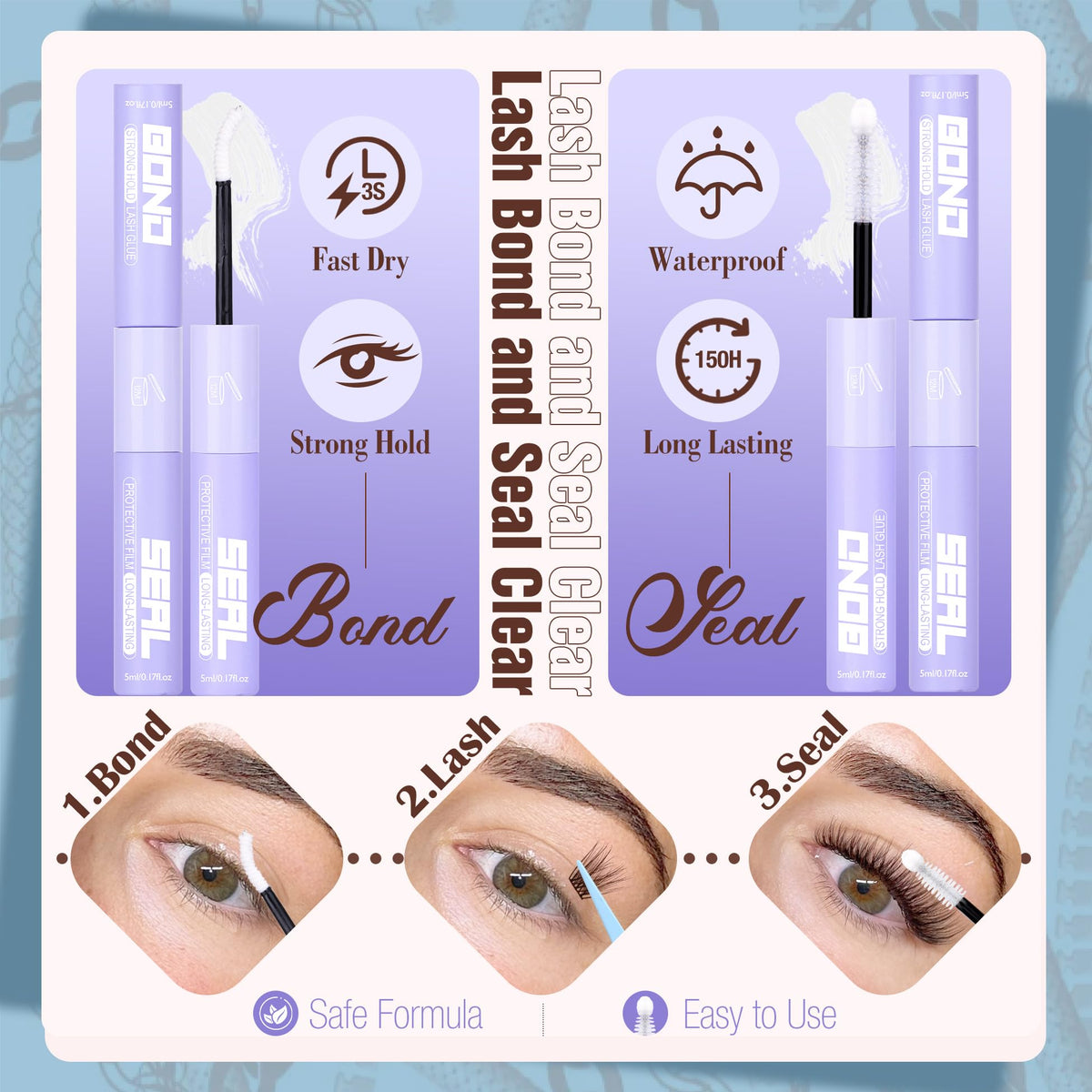 Mavphnee brown lashes displayed with natural makeup look