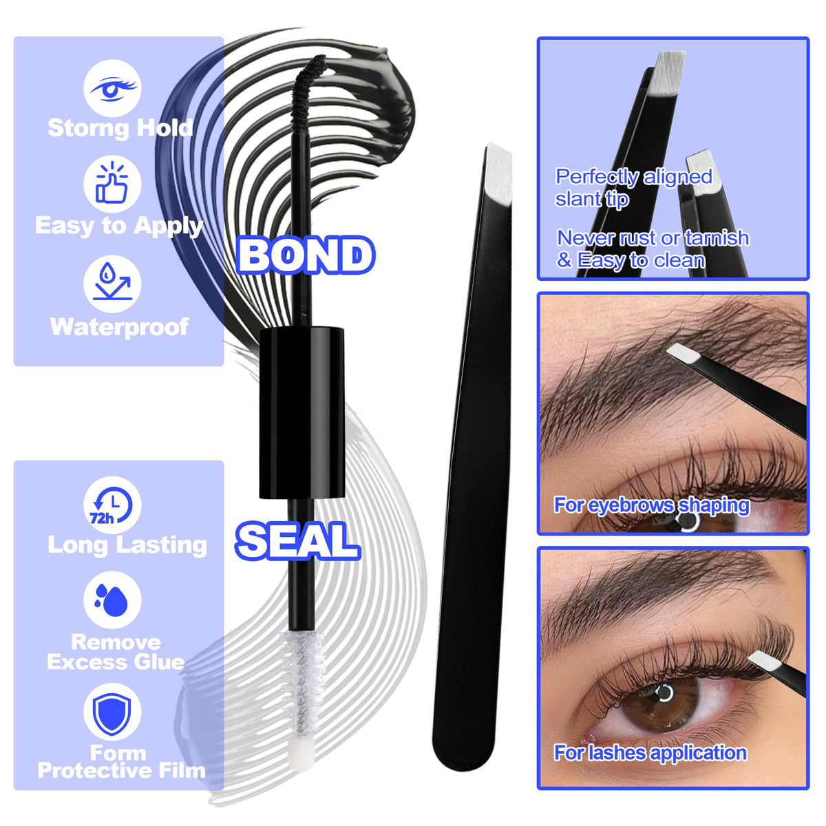 Mavphnee cluster lashes kit displayed on a vanity