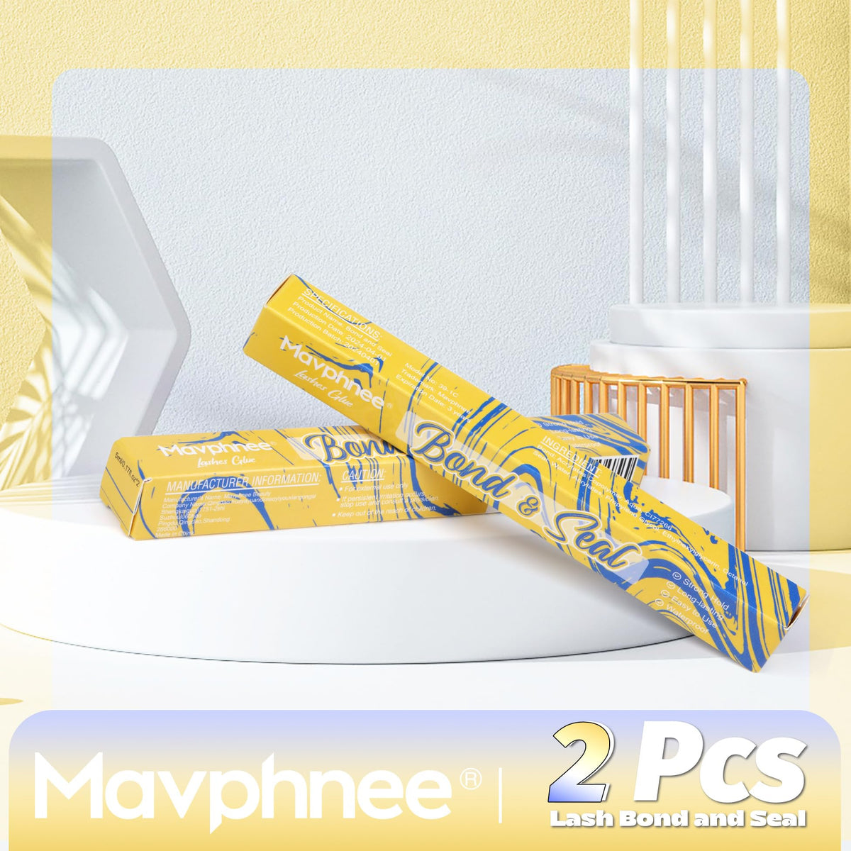 Mavphnee Lash Bond and Seal adhesive bottle close-up