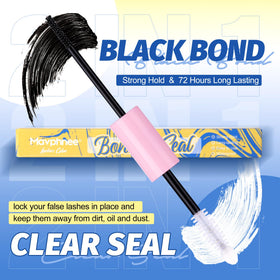 Mavphnee Lash Bond and Seal adhesive in use on eyelashes