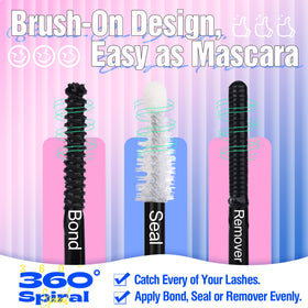 Mavphnee Lash Bond and Seal Kit in use applying false lashes