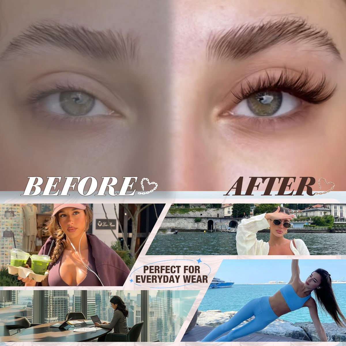 Mavphnee lash clusters displayed on a clean background