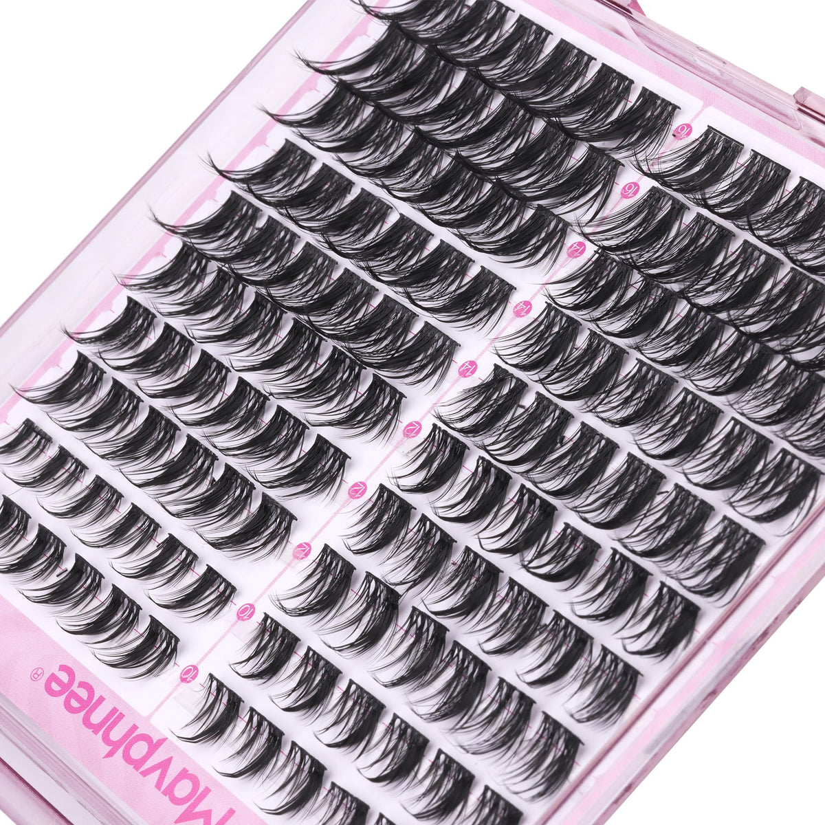 Mavphnee lash clusters showing side spiky design