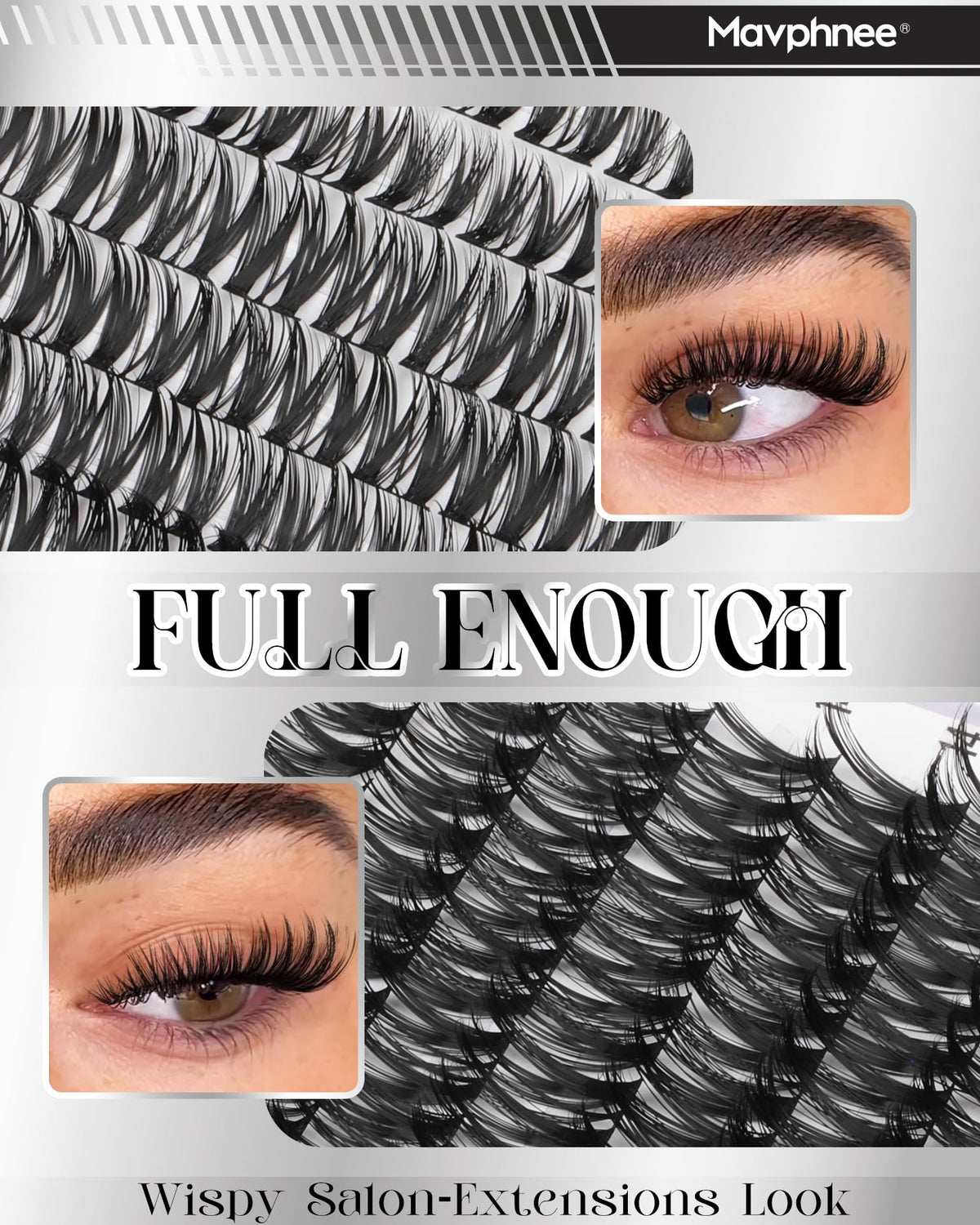 Mavphnee lash glue and tweezers included in the kit
