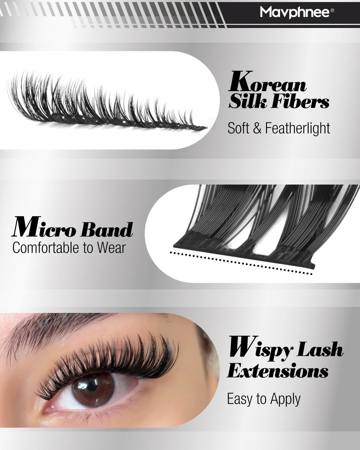 Mavphnee lash glue application process
