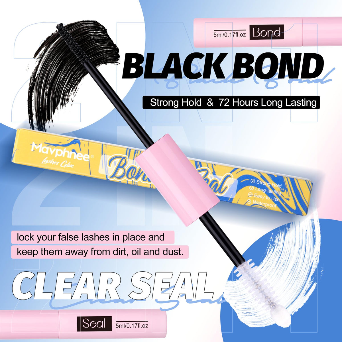 Mavphnee lash glue applicator brush close-up