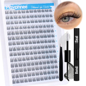 Mavphnee Natural Cluster Lashes Kit 168 pcs with packaging