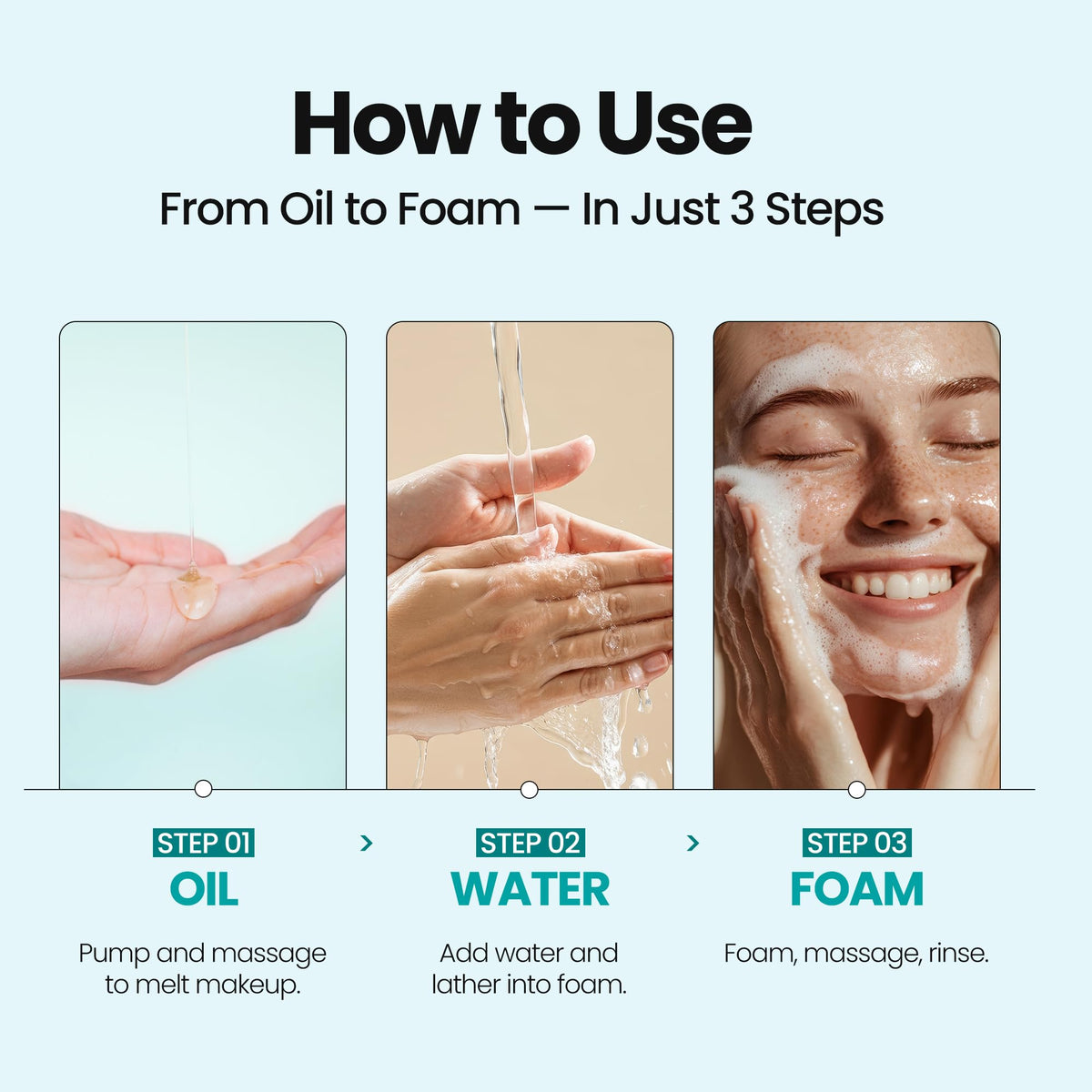 MAXCLINIC Blue Tansy Oil To Foam Cleanser foam texture