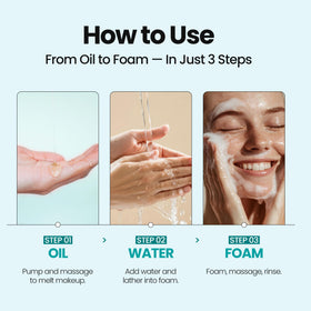 MAXCLINIC Blue Tansy Oil To Foam Cleanser foam texture