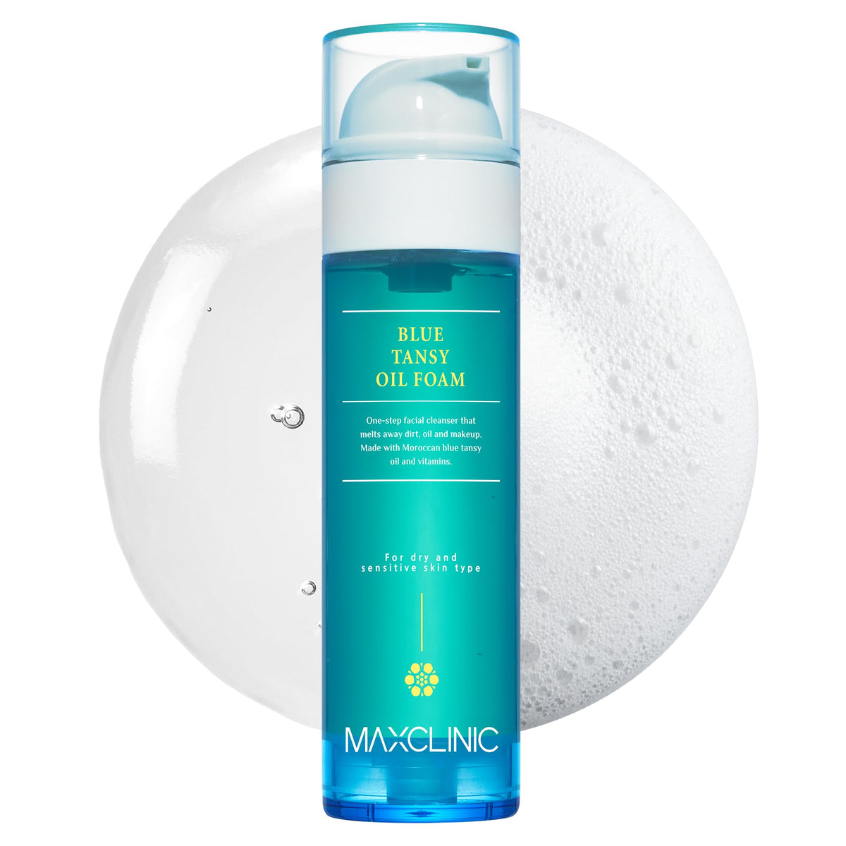 MAXCLINIC Blue Tansy Oil To Foam Cleanser front view