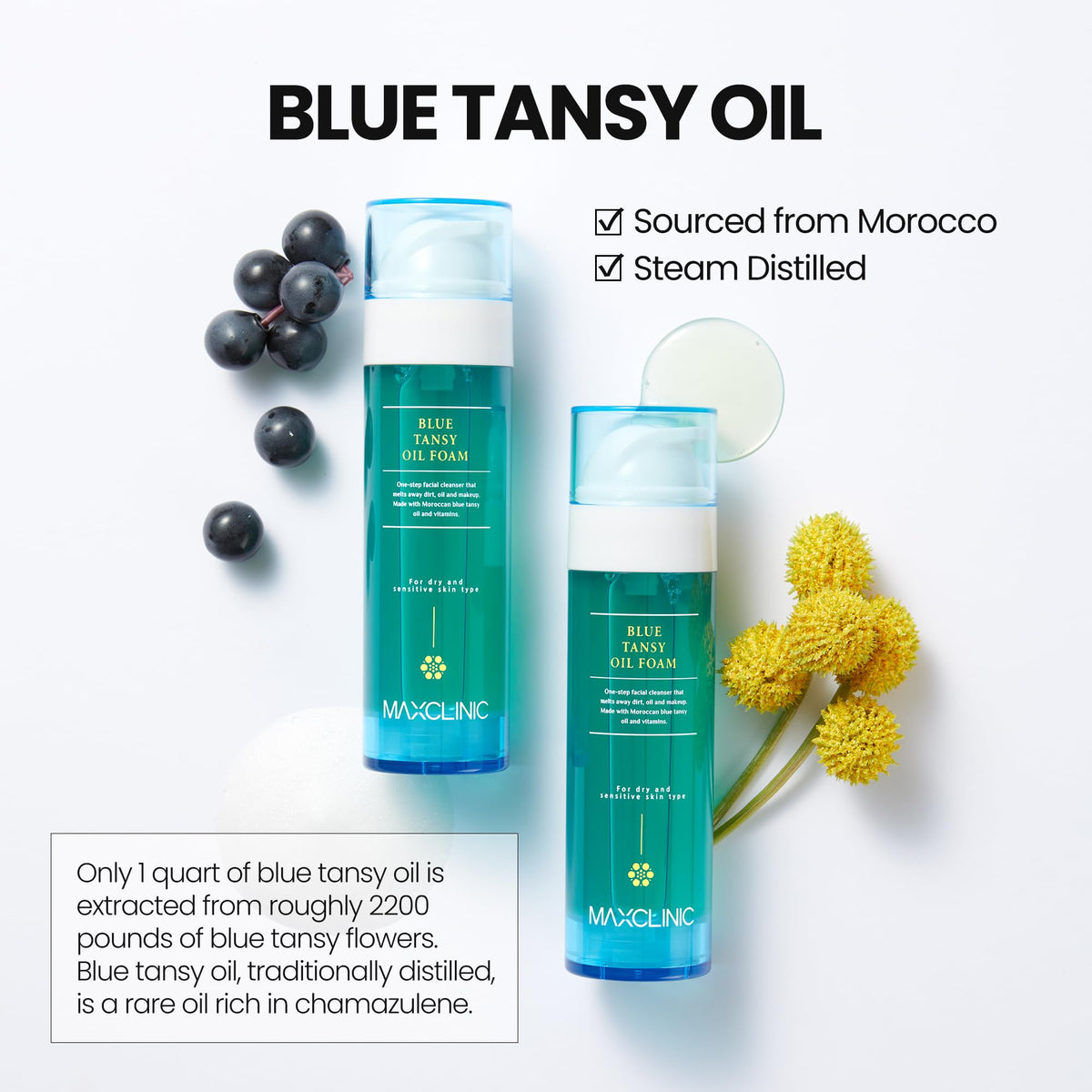 MAXCLINIC Blue Tansy Oil To Foam Cleanser lifestyle scene