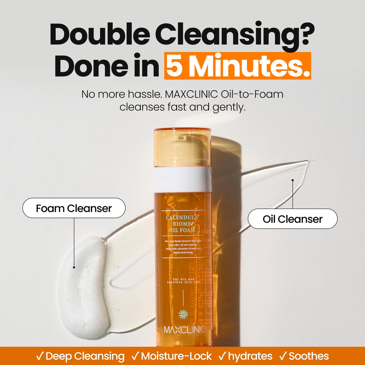 MAXCLINIC K Beauty Calendula Biome Oil To Foam Cleanser back view
