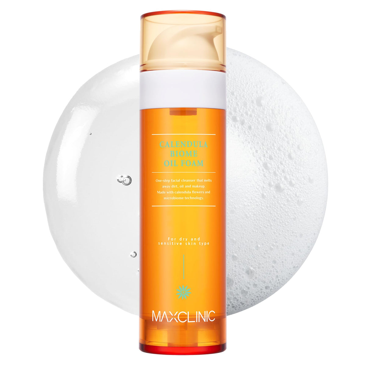 MAXCLINIC K Beauty Calendula Biome Oil To Foam Cleanser front view