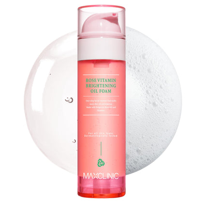 MAXCLINIC Rose Vitamin Oil To Foam Cleanser front view