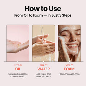 MAXCLINIC Rose Vitamin Oil To Foam Cleanser side view