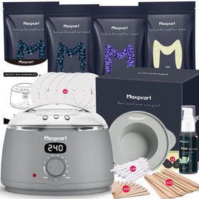 Maxpearl Digital Waxing Kit with silicone pot, grey front view