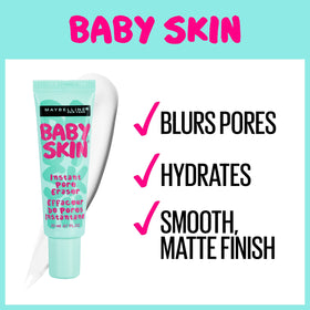 MAYBELLINE Baby Skin Instant Pore Eraser Primer applied to skin
