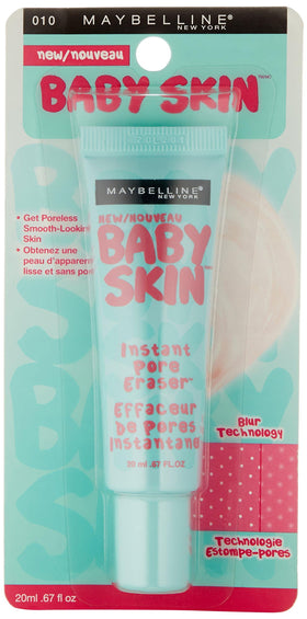 MAYBELLINE Baby Skin Primer tube with clear formula