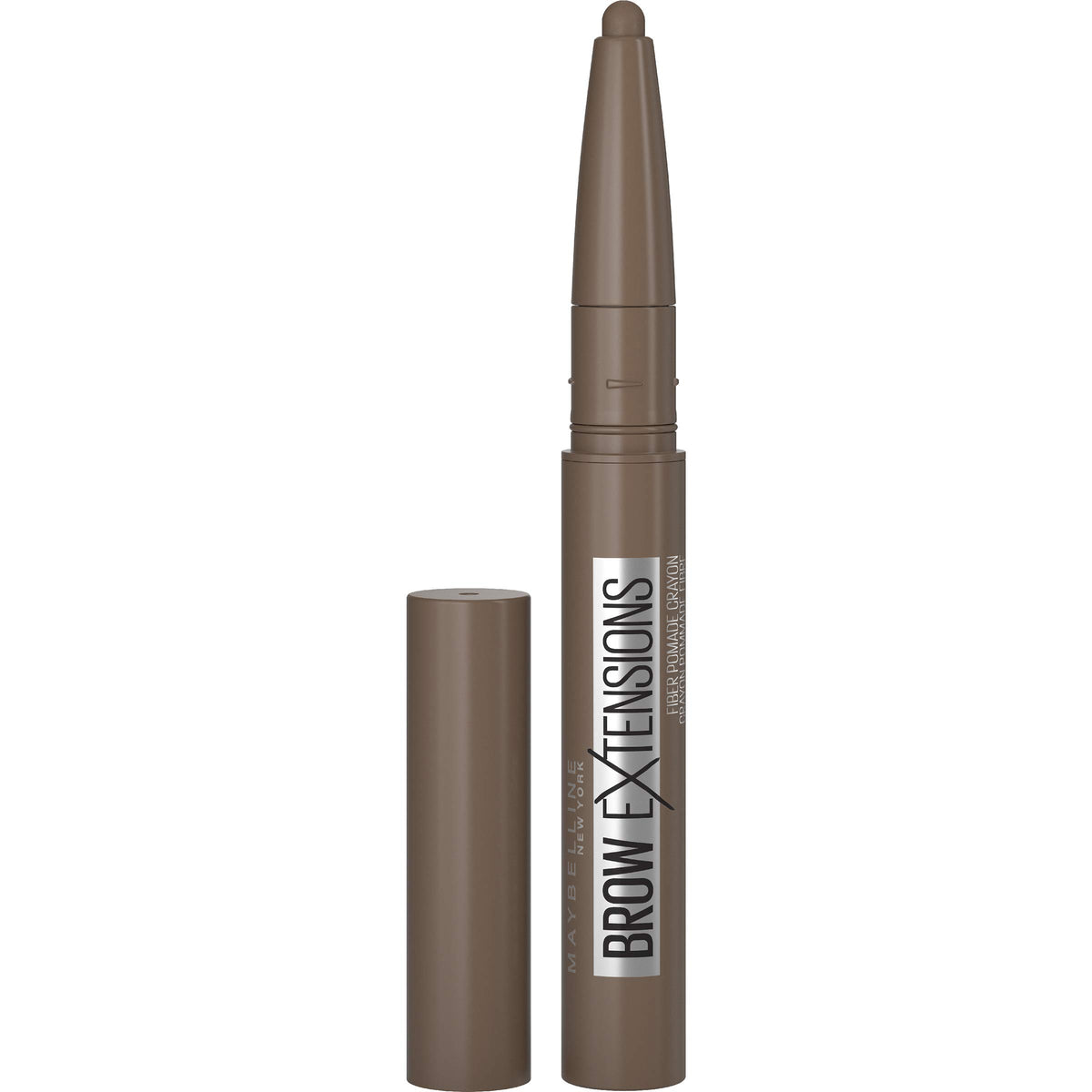 MAYBELLINE Brow Extensions Fiber Pomade Crayon in Medium Brown front view