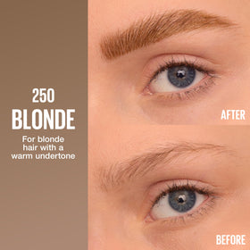MAYBELLINE Brow Inserts Eyebrow Gel side view showing tinted gel
