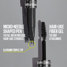 MAYBELLINE Brow Inserts Eyebrow Pen side view highlighting brow gel applicator