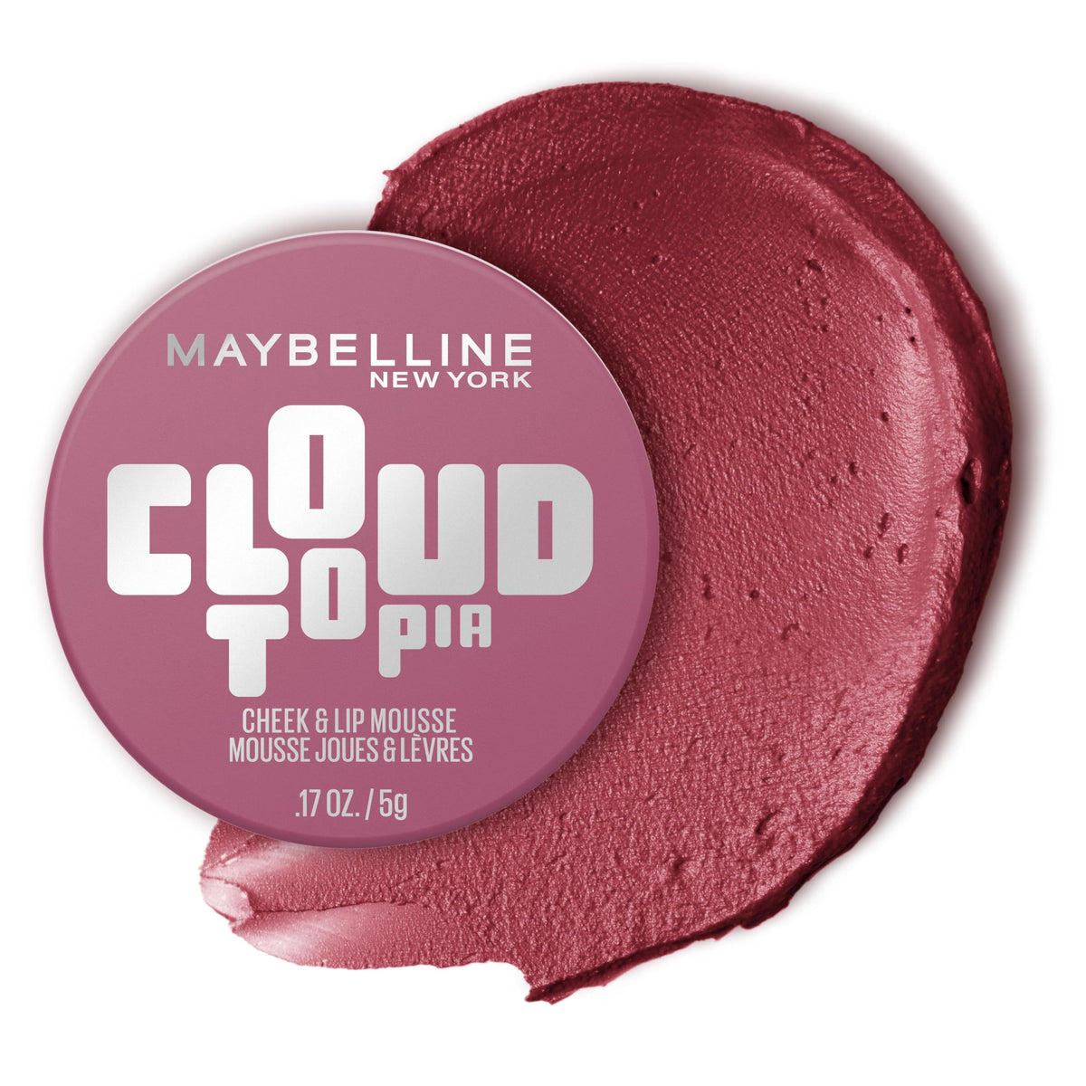 MAYBELLINE Cloudtopia Blush & Lip Mousse Twilight Berry front view
